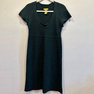 CATHERINE MALANDRINO WOOL BLEND SHORT SLEEVE KNIT DRESS SZ L